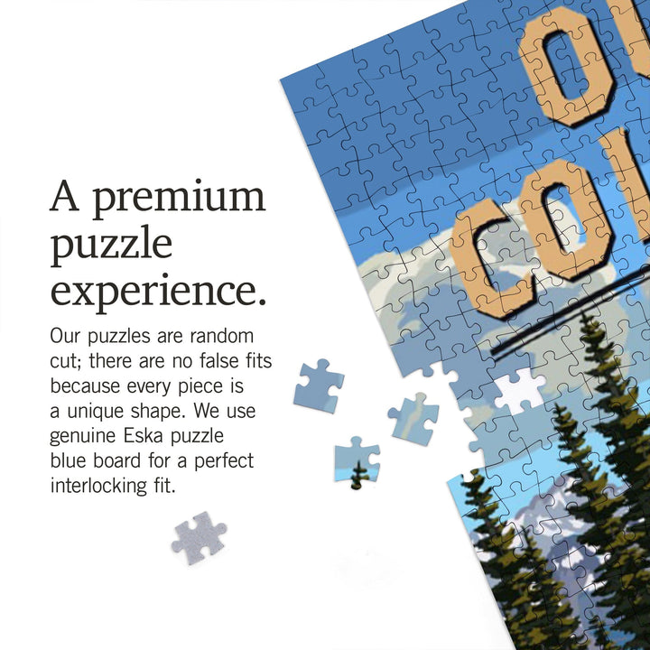 Ouray, Colorado, Angler and River Rapids, Jigsaw Puzzle Puzzle Lantern Press 