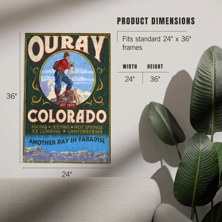 Ouray, Colorado, Vintage Sign, Art & Giclee Prints Art Lantern Press 