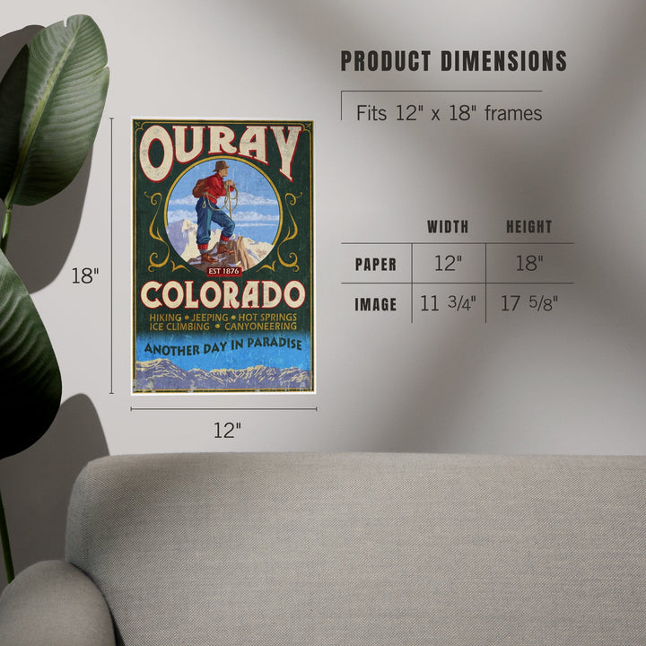 Ouray, Colorado, Vintage Sign, Art & Giclee Prints Art Lantern Press 