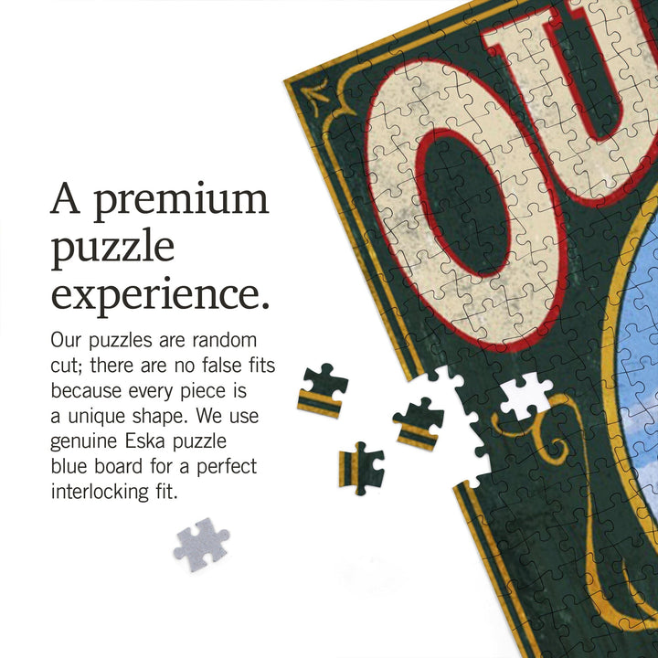 Ouray, Colorado, Vintage Sign, Jigsaw Puzzle Puzzle Lantern Press 