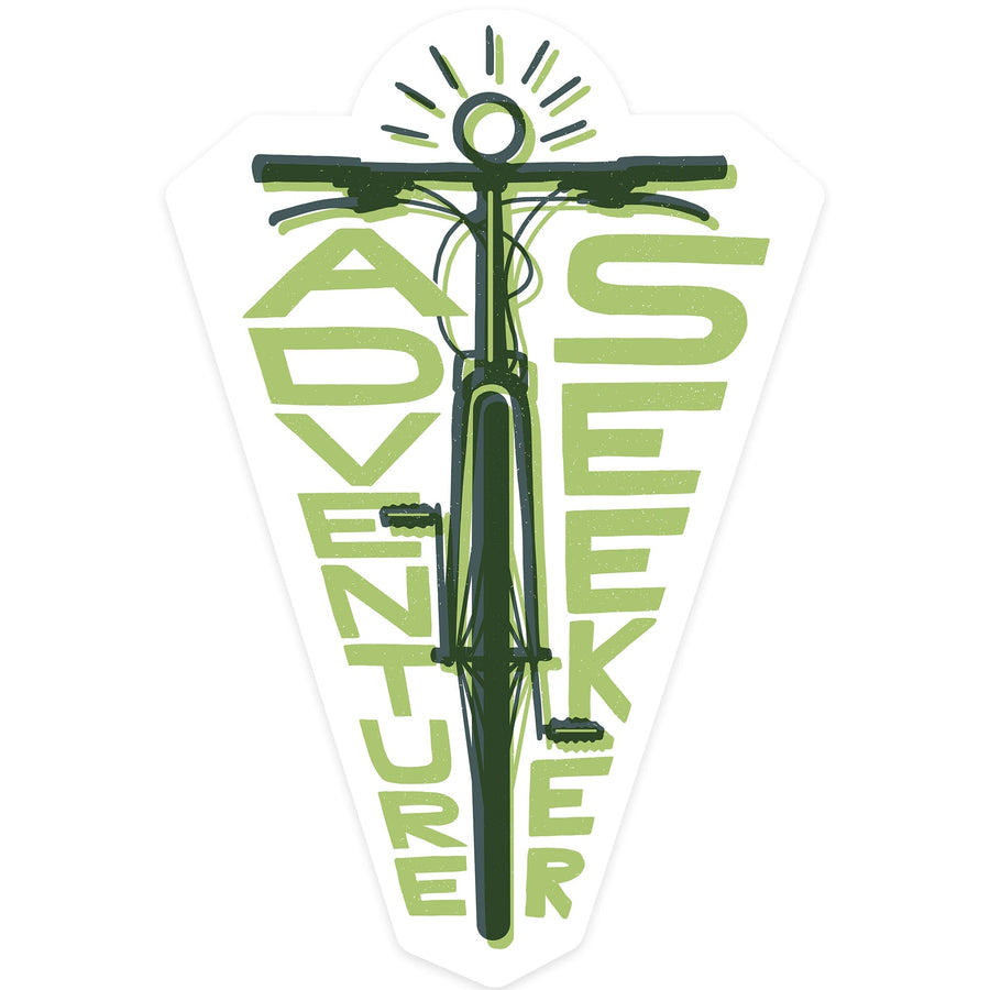 Outdoor More Series, Adventure Seeker, Vinyl Sticker Sticker Lantern Press 