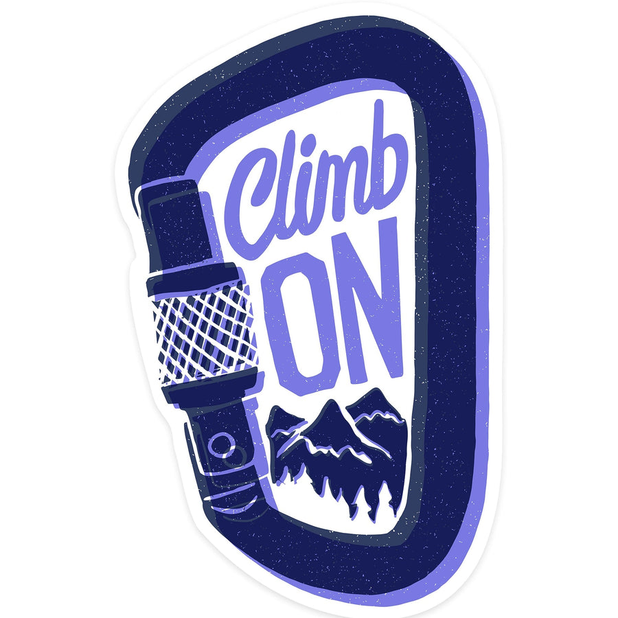 Outdoor More Series, Climb On, Vinyl Sticker Sticker Lantern Press 