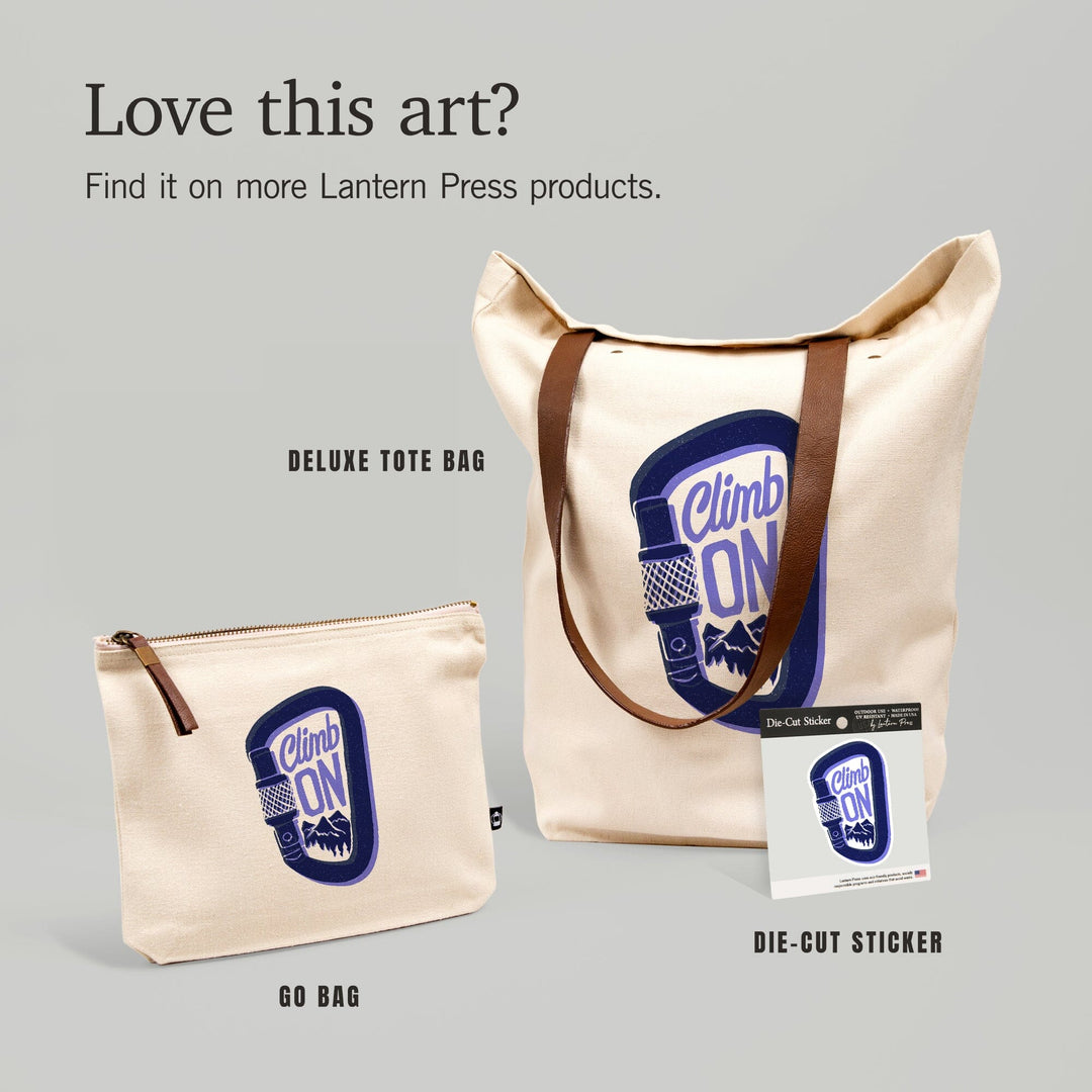 Outdoor More Series, Climb On, Vinyl Sticker Sticker Lantern Press 