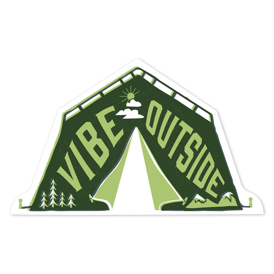 Outdoor More Series, Vibe Outside, Vinyl Sticker Sticker Lantern Press 