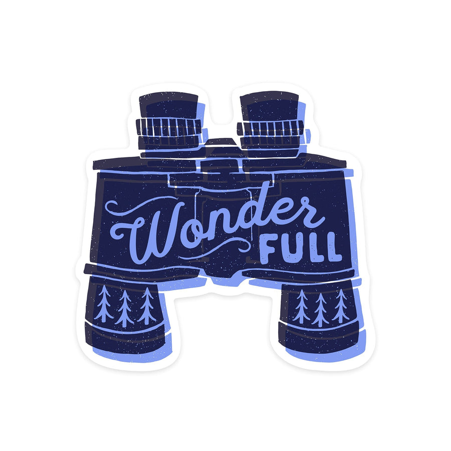 Outdoor More Series, Wonder Full, Vinyl Sticker Sticker Lantern Press 