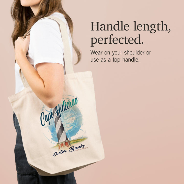 Outer Banks, North Carolina, Cape Hatteras Lighthouse,, Tote Bag Totes Lantern Press 