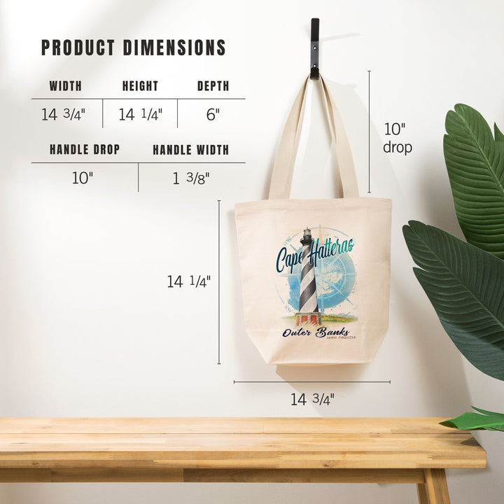 Outer Banks, North Carolina, Cape Hatteras Lighthouse,, Tote Bag Totes Lantern Press 