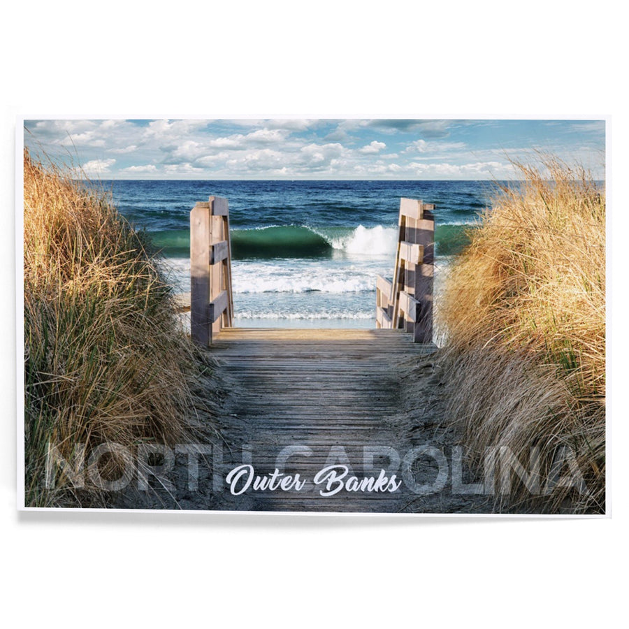 Outer Banks, North Carolina, Stairs to Beach, Art & Giclee Prints Art Lantern Press 