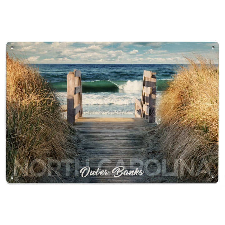 Outer Banks, North Carolina, Stairs to Beach, Lantern Press Photography, Wood Signs and Postcards Wood Lantern Press 