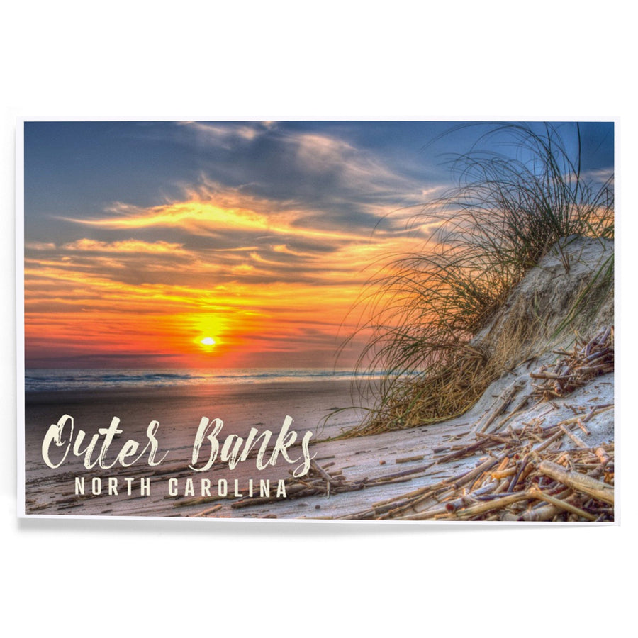 Outer Banks, North Carolina, Sunset on Beach, Art & Giclee Prints Art Lantern Press 