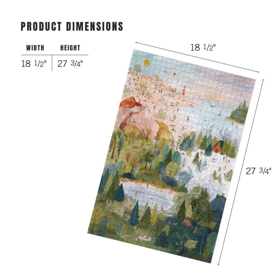 Outside Life, Outdoor Scene, Jigsaw Puzzle Puzzle Lantern Press 