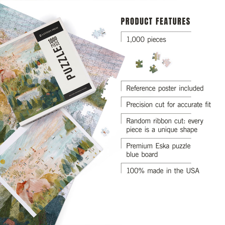 Outside Life, Outdoor Scene, Jigsaw Puzzle Puzzle Lantern Press 
