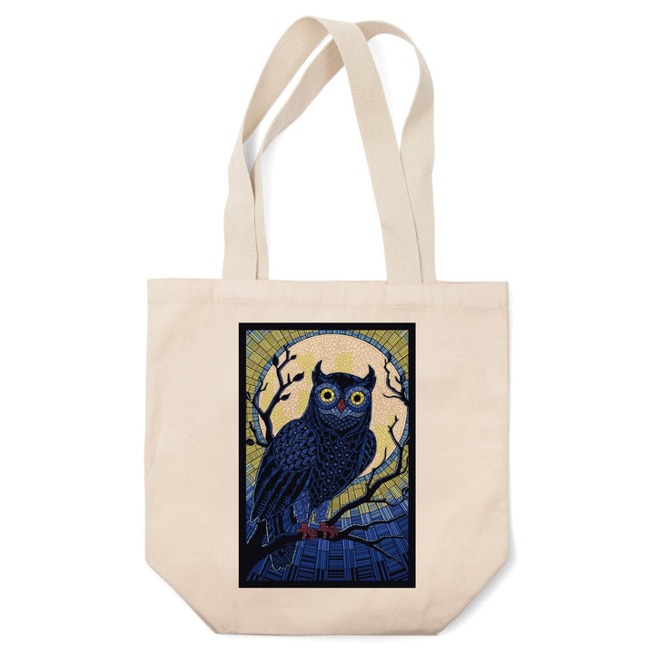 Owl, Paper Mosaic, Tote Bag Totes Lantern Press 