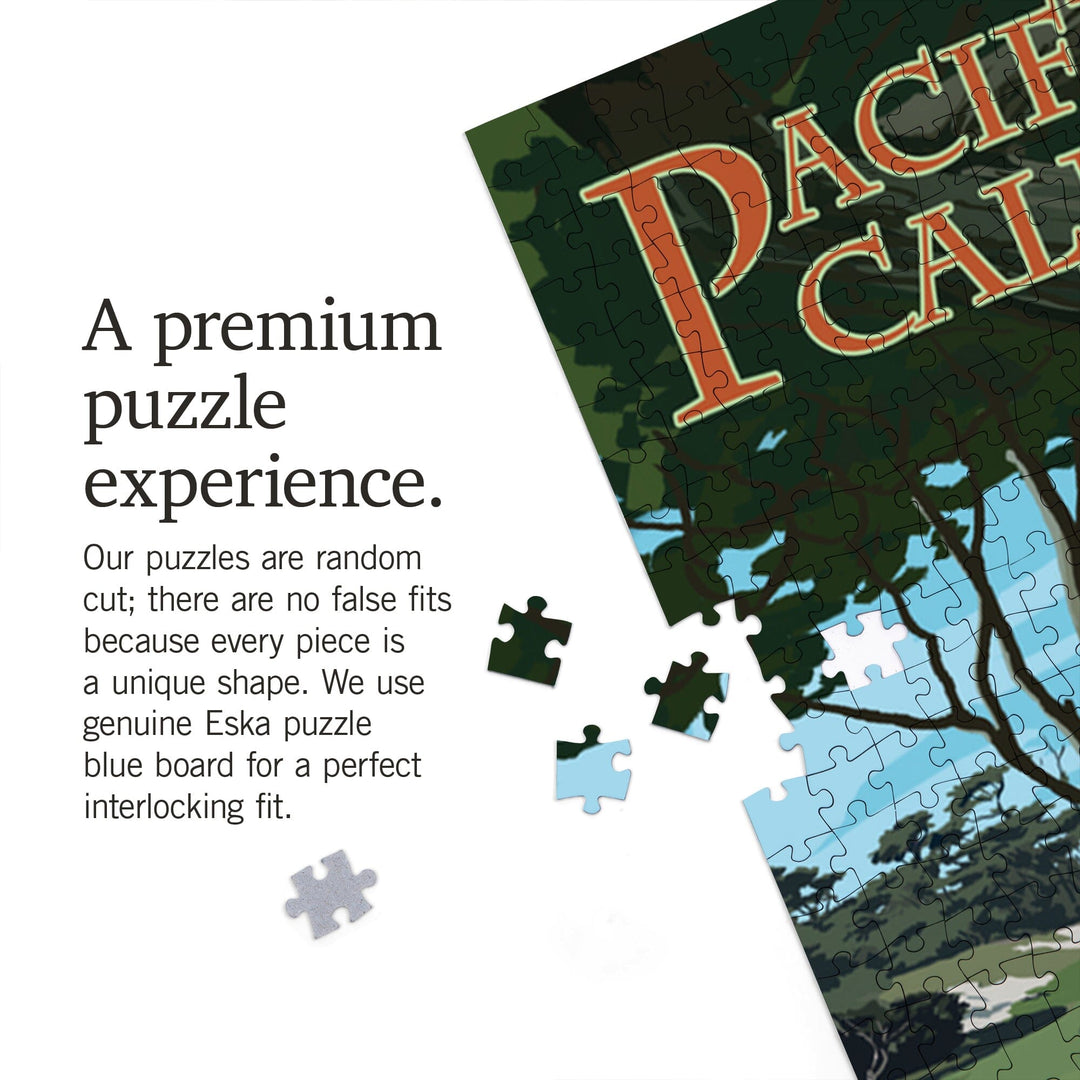 Pacific Grove, California, 17 Mile Drive, Jigsaw Puzzle Puzzle Lantern Press 