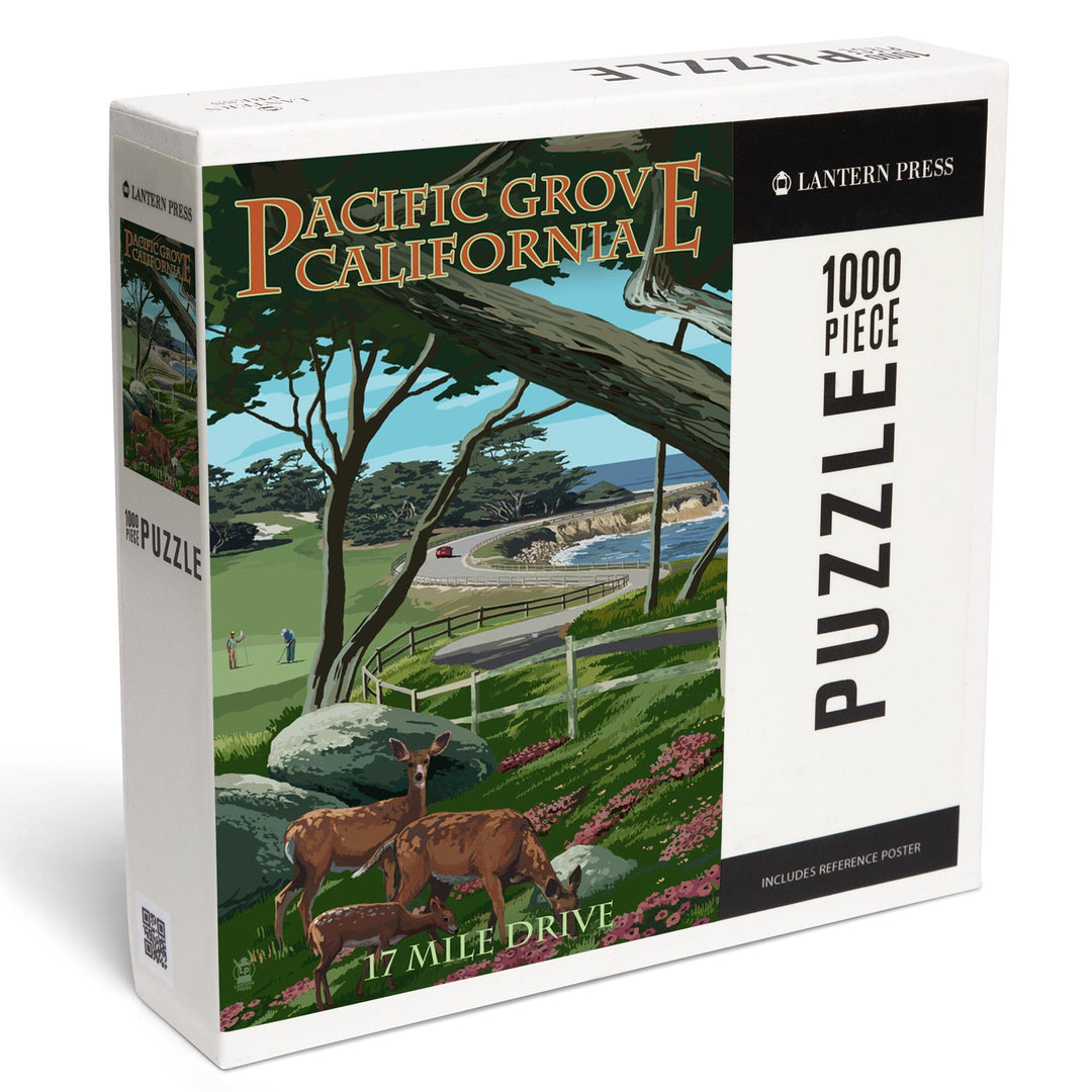 Pacific Grove, California, 17 Mile Drive, Jigsaw Puzzle Puzzle Lantern Press 