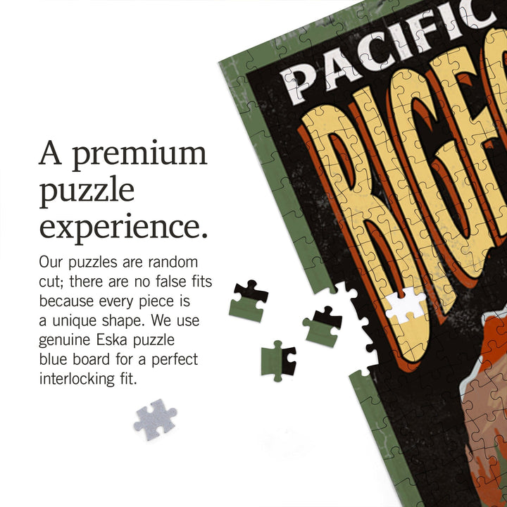 Pacific Northwest, Bigfoot Tours, Vintage Sign, Jigsaw Puzzle Puzzle Lantern Press 
