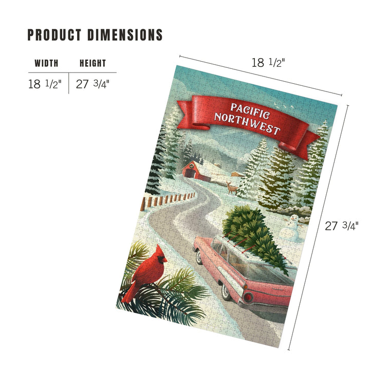 Pacific Northwest, Holiday Tradition, Jigsaw Puzzle Puzzle Lantern Press 
