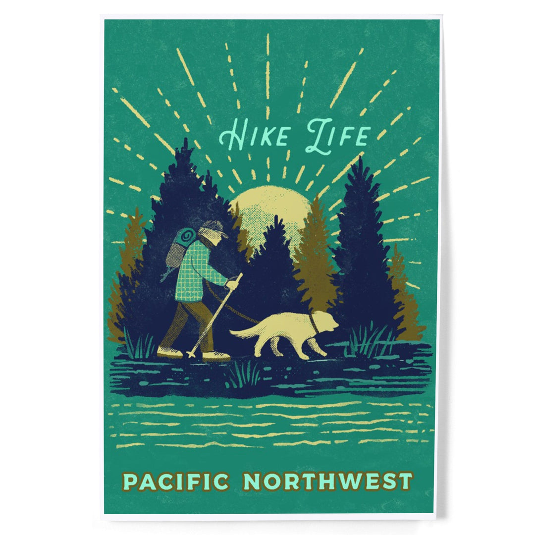 Pacific Northwest, Lake Life Series, Hike Life Art Lantern Press 