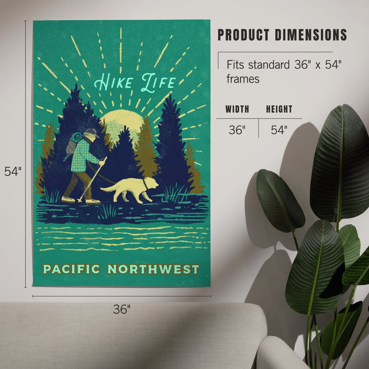 Pacific Northwest, Lake Life Series, Hike Life Art Lantern Press 