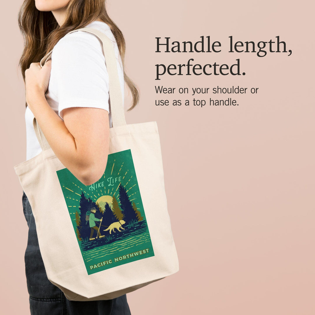 Pacific Northwest, Lake Life Series, Hike Life, Tote Bag Totes Lantern Press 