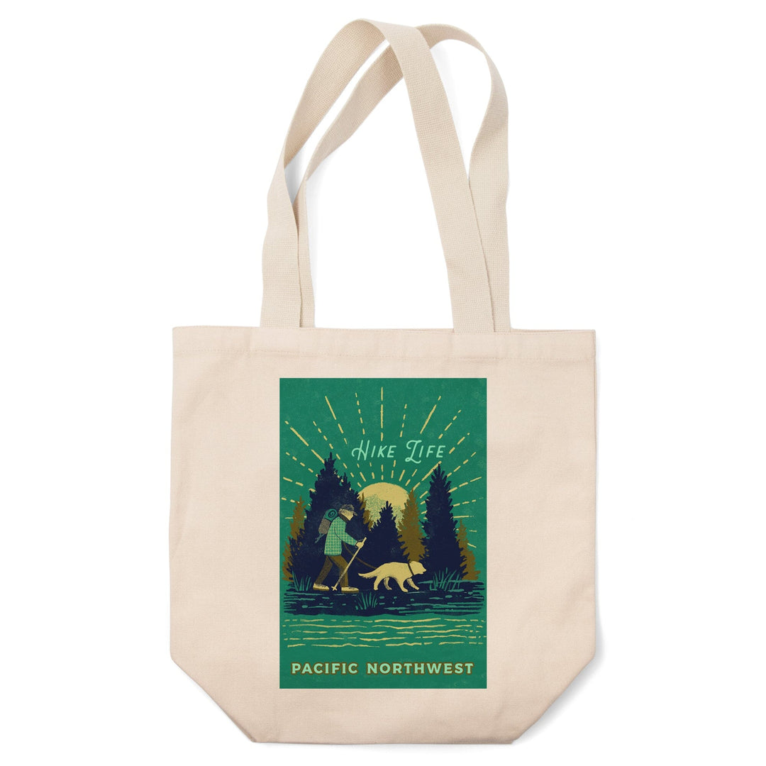 Pacific Northwest, Lake Life Series, Hike Life, Tote Bag Totes Lantern Press 