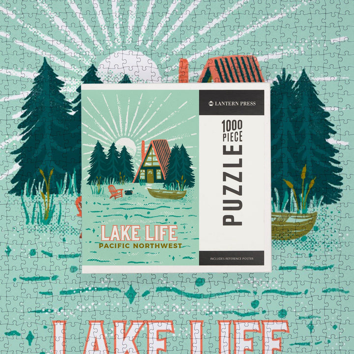 Pacific Northwest, Lake Life Series, Lake Life, Jigsaw Puzzle Puzzle Lantern Press 