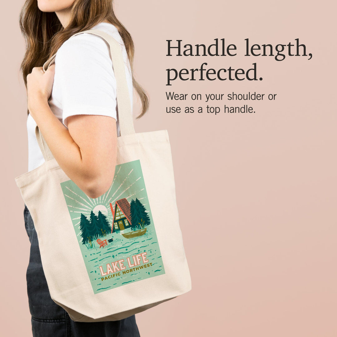 Pacific Northwest, Lake Life Series, Lake Life, Tote Bag Totes Lantern Press 