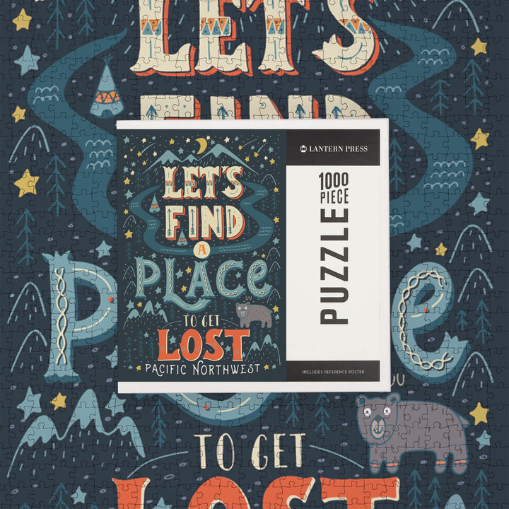 Pacific Northwest, Let's Find a Place to Get Lost, Jigsaw Puzzle Puzzle Lantern Press 