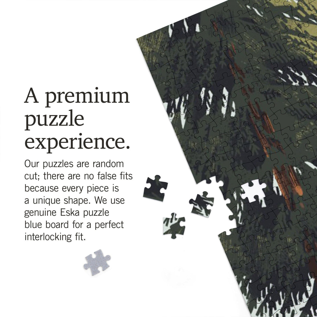 Pacific Northwest, Off To Wonder, Cycling with Mountains, Jigsaw Puzzle Puzzle Lantern Press 