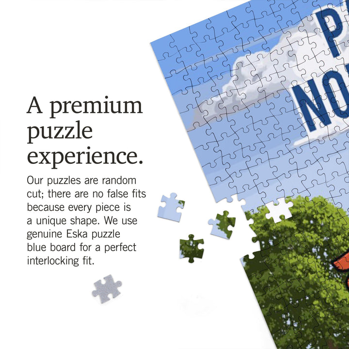 Pacific Northwest, Signpost, Orchard, Jigsaw Puzzle Puzzle Lantern Press 