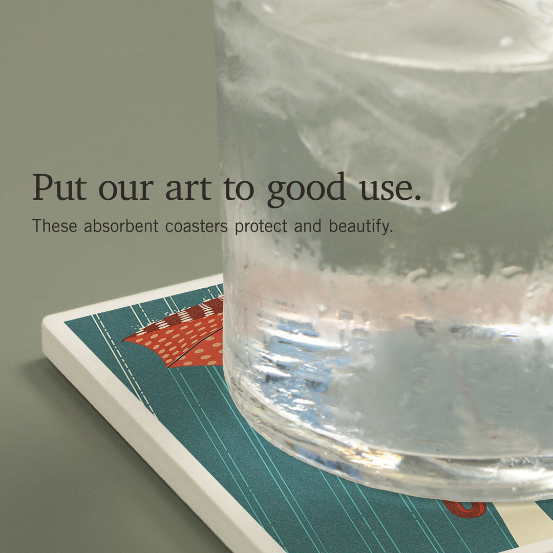Pacific Northwest, Umbrella Letterpress, Coasters Coasters Lantern Press 