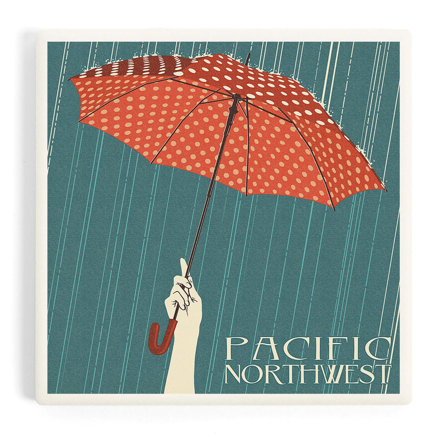 Pacific Northwest, Umbrella Letterpress, Coasters Coasters Lantern Press 