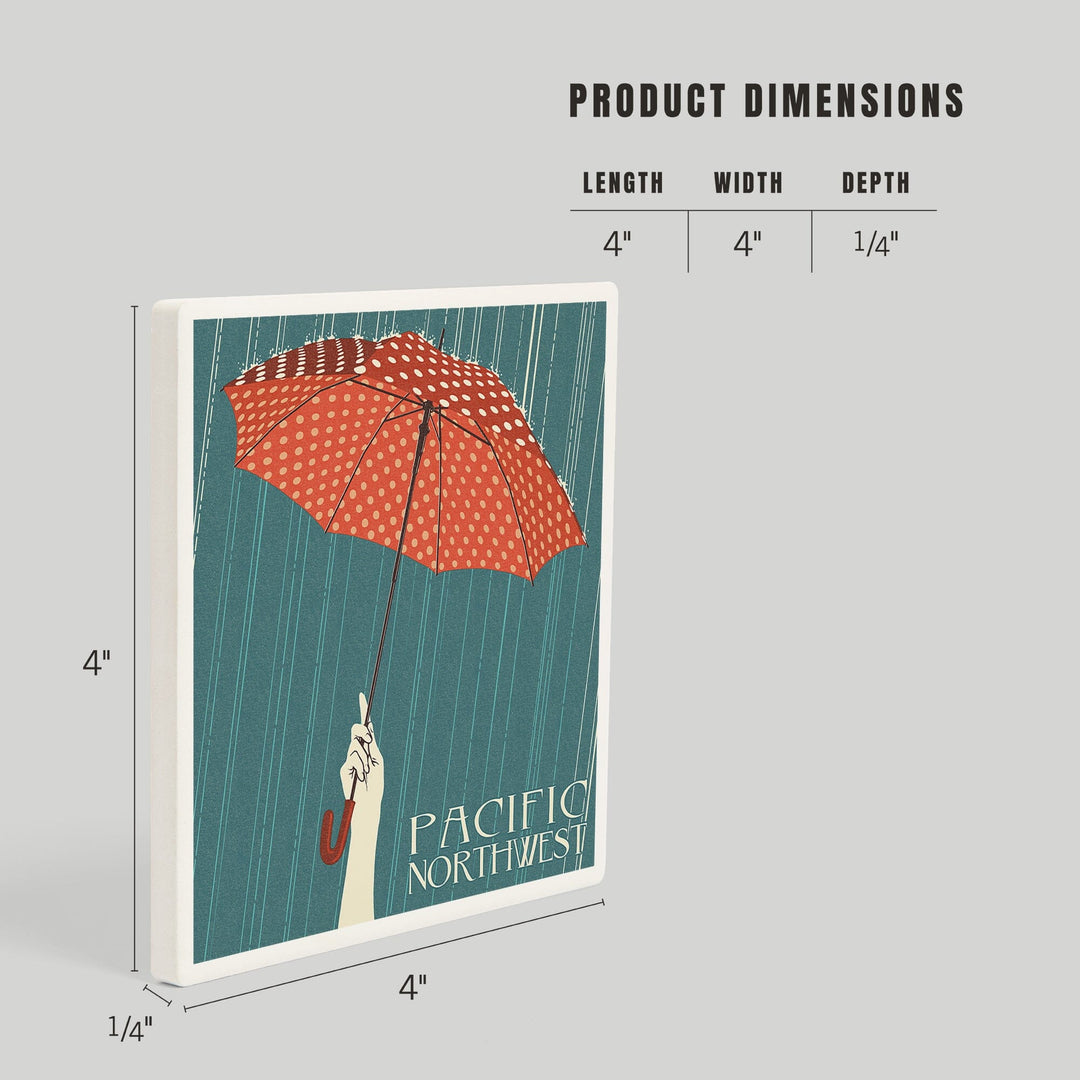 Pacific Northwest, Umbrella Letterpress, Coasters Coasters Lantern Press 