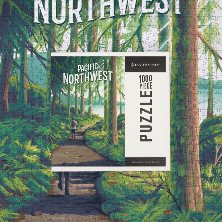 Pacific Northwest, Walk In The Woods, Day Hike, Jigsaw Puzzle Puzzle Lantern Press 
