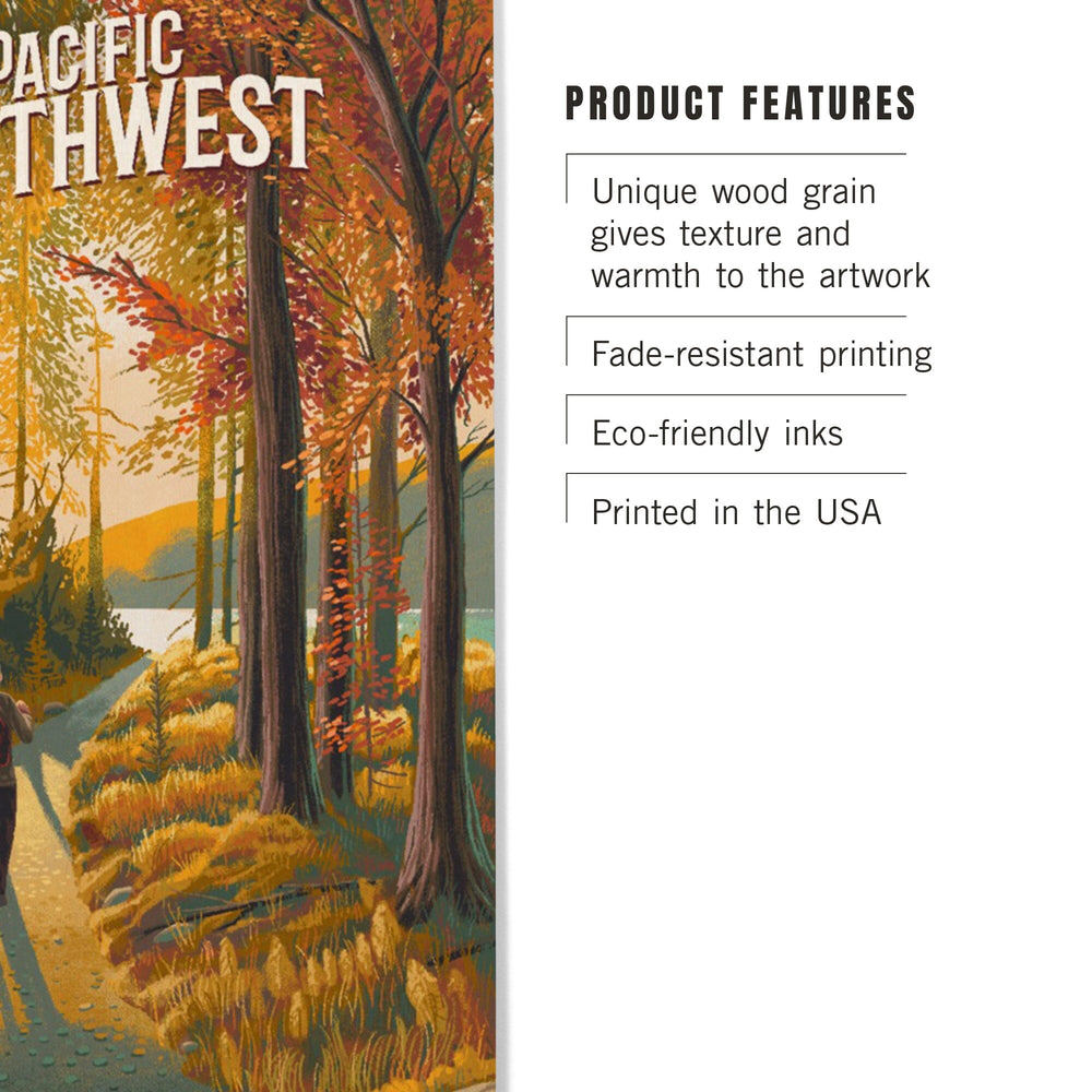 Pacific Northwest, Walk In The Woods, Day Hike, Wood Signs and Postcards Wood Lantern Press 