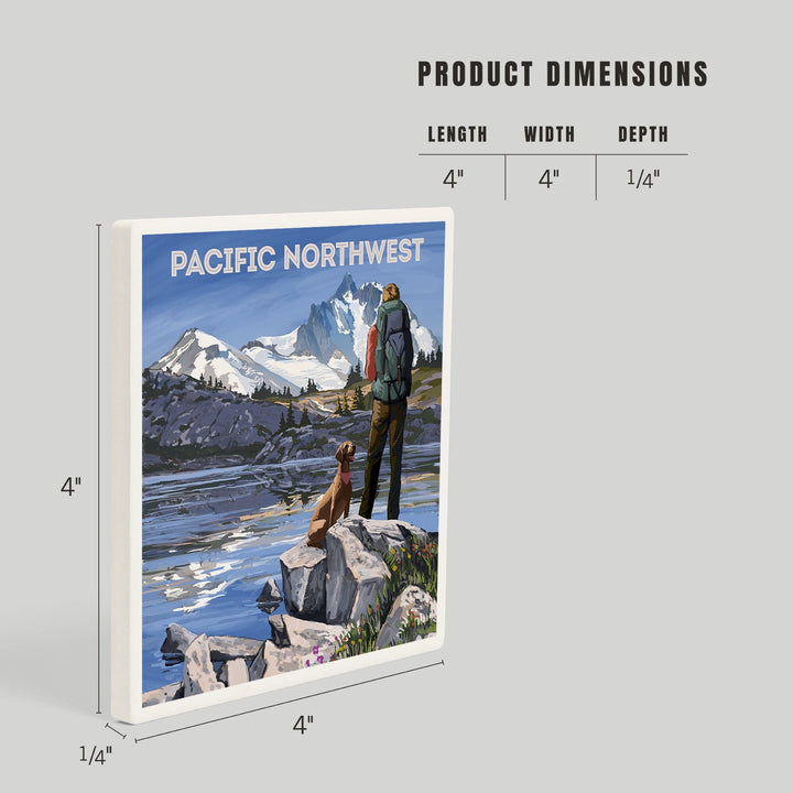 Pacific Northwest, Washington, Painterly, Get Out and Hike, Coasters Coasters Lantern Press 