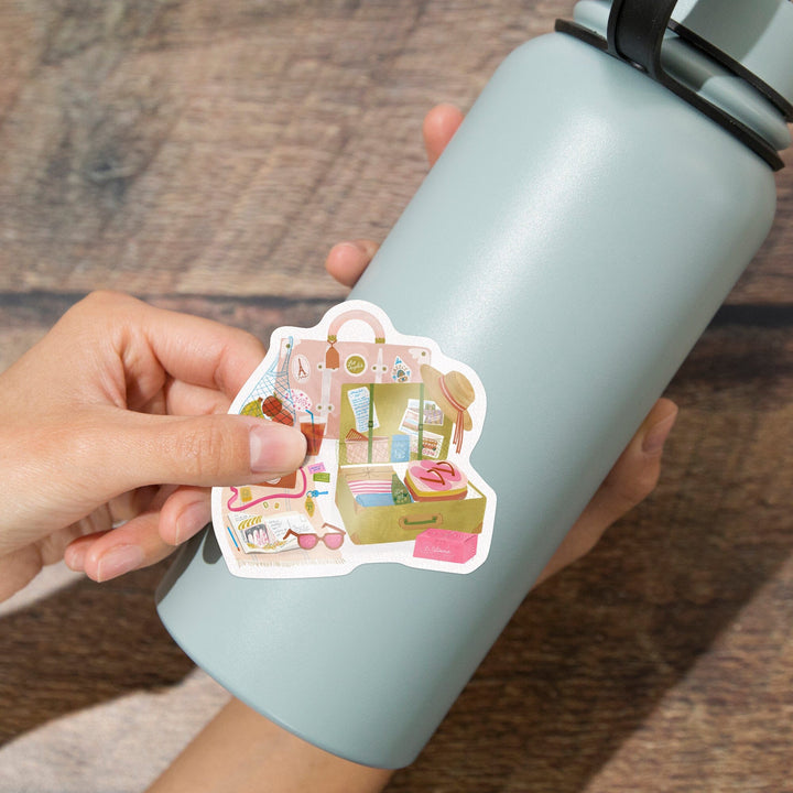 Packed To Wander, Vinyl Sticker Sticker Lantern Press 