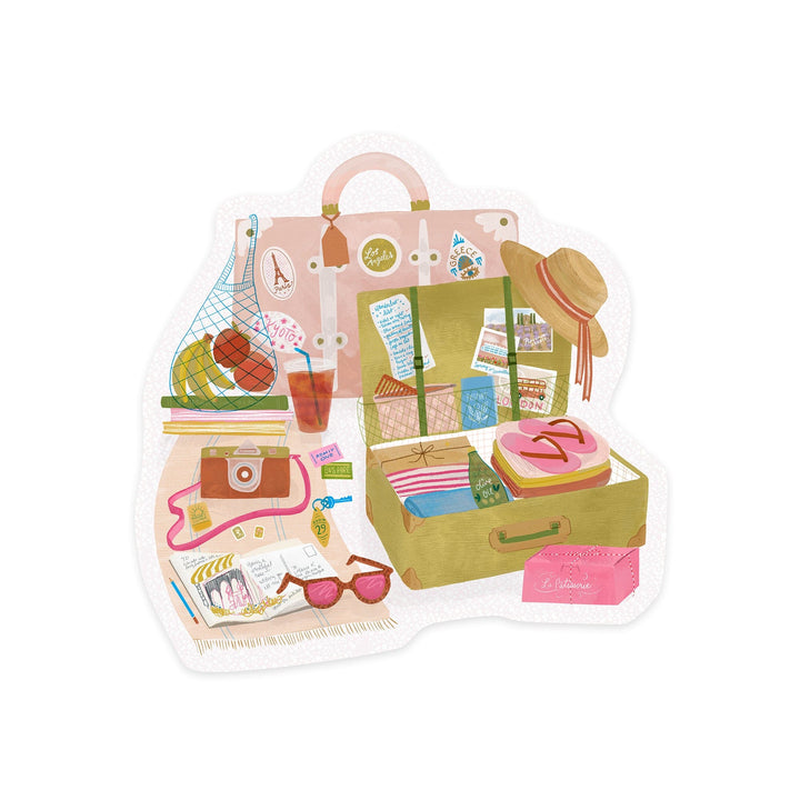 Packed To Wander, Vinyl Sticker Sticker Lantern Press 