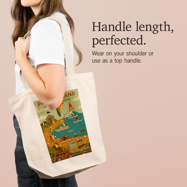 Padre Island National Seashore, Texas, Geometric, Tote Bag Totes Lantern Press 