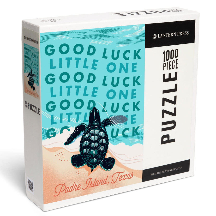 Padre Island, Texas, Courageous Explorer Collection, Turtle, Good Luck Little One, Jigsaw Puzzle Puzzle Lantern Press 