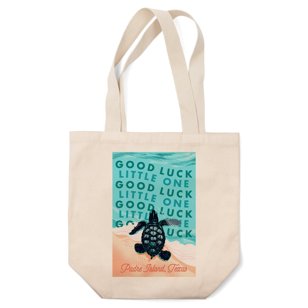 Padre Island, Texas, Courageous Explorer Collection, Turtle, Good Luck Little One, Tote Bag Totes Lantern Press 