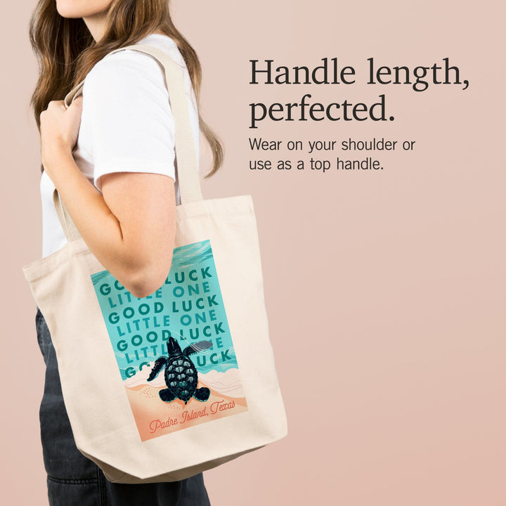 Padre Island, Texas, Courageous Explorer Collection, Turtle, Good Luck Little One, Tote Bag Totes Lantern Press 