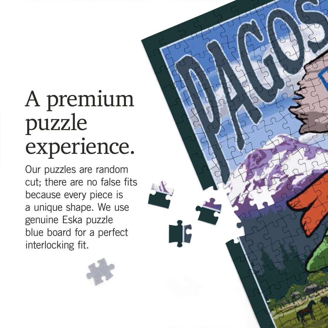 Pagosa Springs, Colorado, Destination Signpost, Jigsaw Puzzle Puzzle Lantern Press 