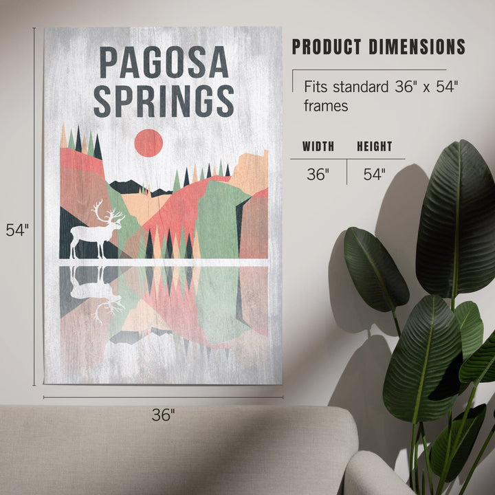 Pagosa Springs, Colorado, Elk, Geometric Opacity, Art & Giclee Prints Art Lantern Press 