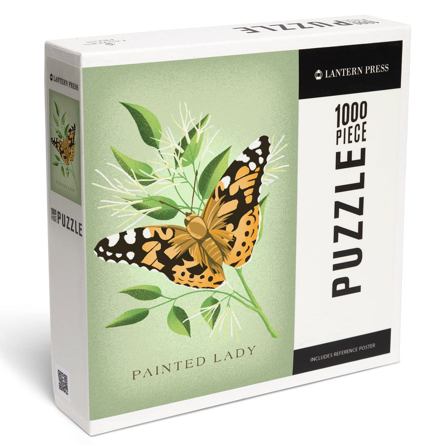 Painted Lady, Vintage Flora, Jigsaw Puzzle Puzzle Lantern Press 