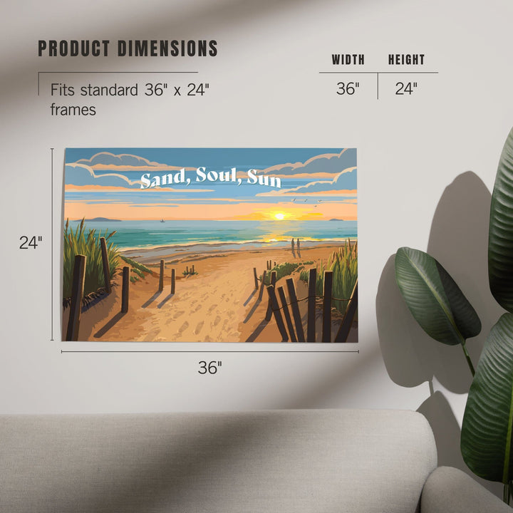 Painterly, Sand Soul Sun, Beach Path Art Lantern Press 