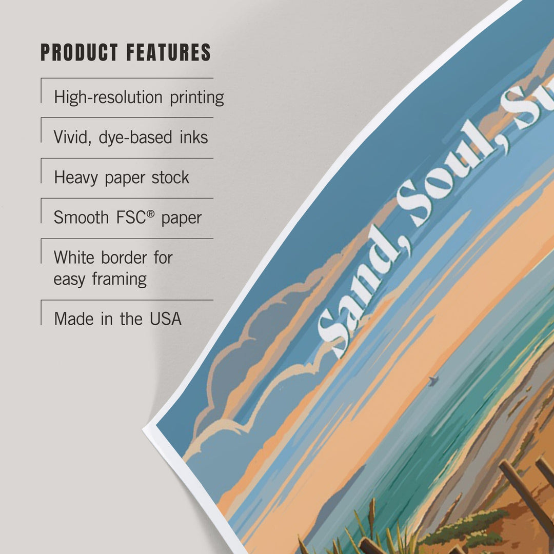 Painterly, Sand Soul Sun, Beach Path Art Lantern Press 