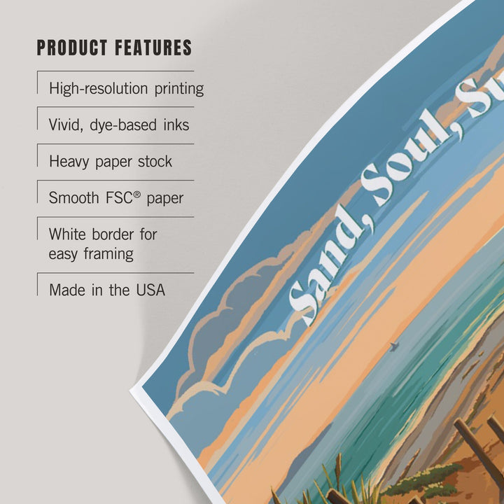 Painterly, Sand Soul Sun, Beach Path Art Lantern Press 