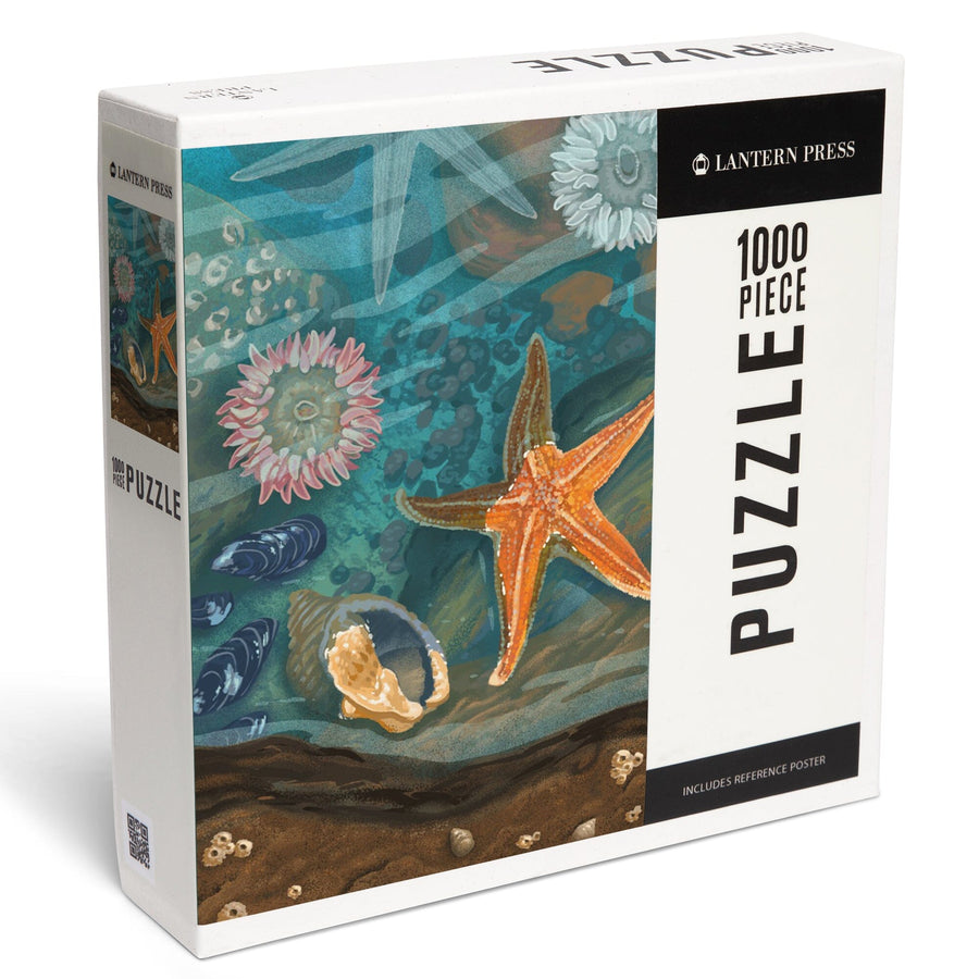Painterly, Tiny World Huge Wonders, Starfish and Shells, Jigsaw Puzzle Puzzle Lantern Press 