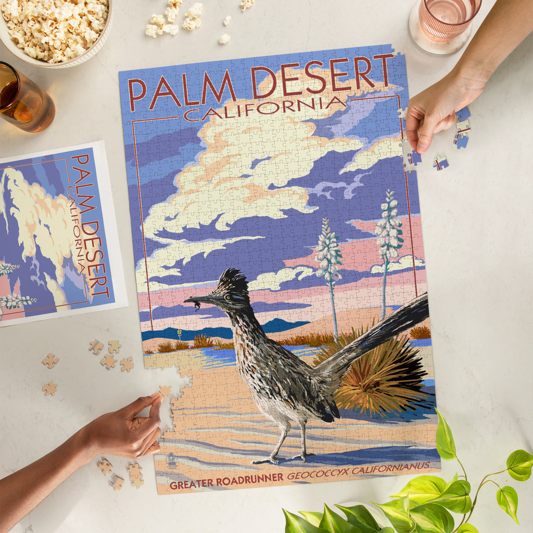 Palm Desert, California, Bird Scene, Jigsaw Puzzle Puzzle Lantern Press 